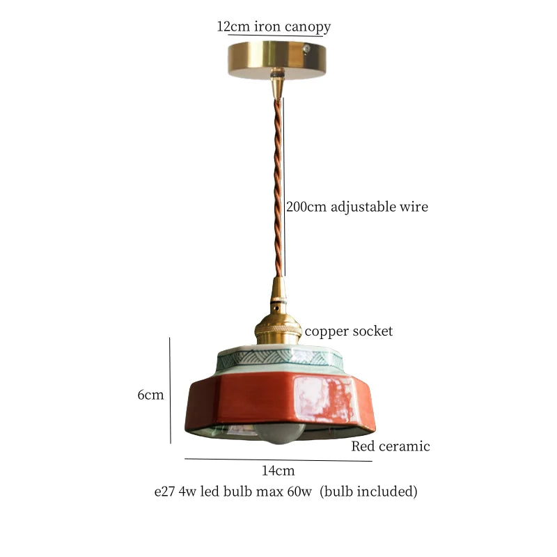 Ceramic Lotus LED Pendant