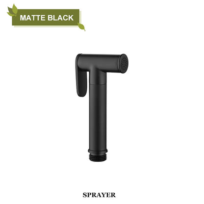 DecorBites™ Brass Bidet Spray: Gold/Black, Hot/Cold Mixer Valve, Bathroom Shattaf Sprayer