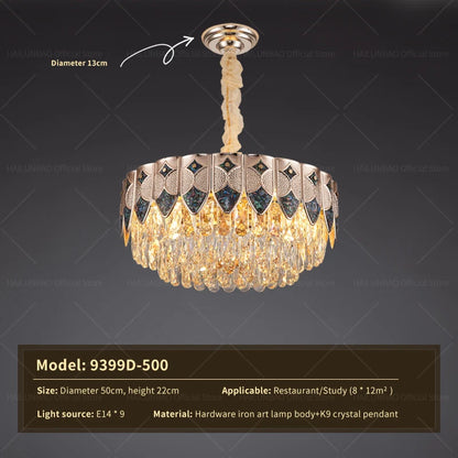 DecorBites™ Crystal Chandelier: Modern Luxury for Living Room, Bedroom, Dining Room