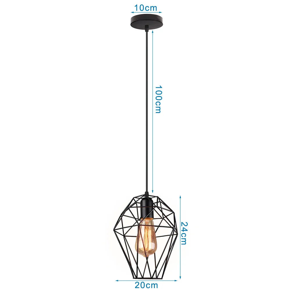 DecorBites™ Industrial Black Mini Pendant Light for Dining Room, Bar, and Clothing Store