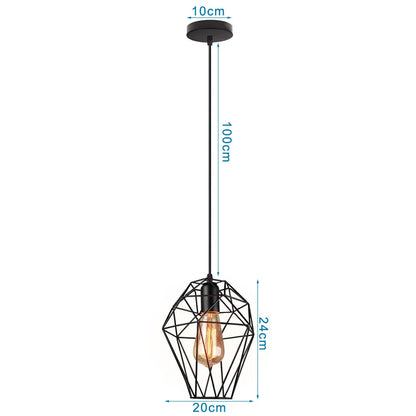 DecorBites™ Industrial Black Mini Pendant Light for Dining Room, Bar, and Clothing Store