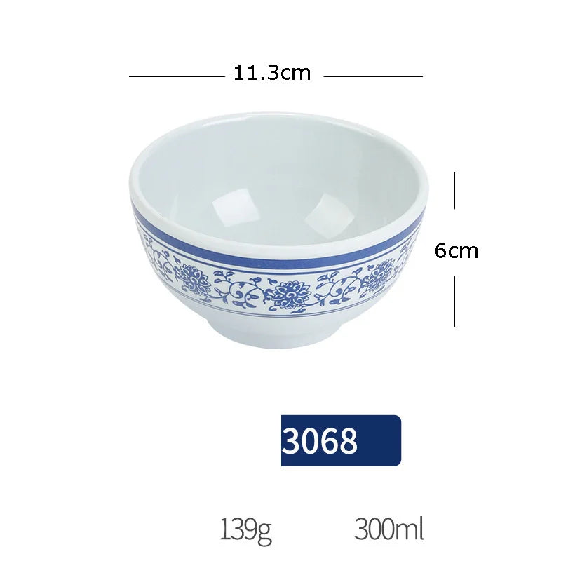 DecorBites™ Blue and White Imitation Porcelain Dinner Set