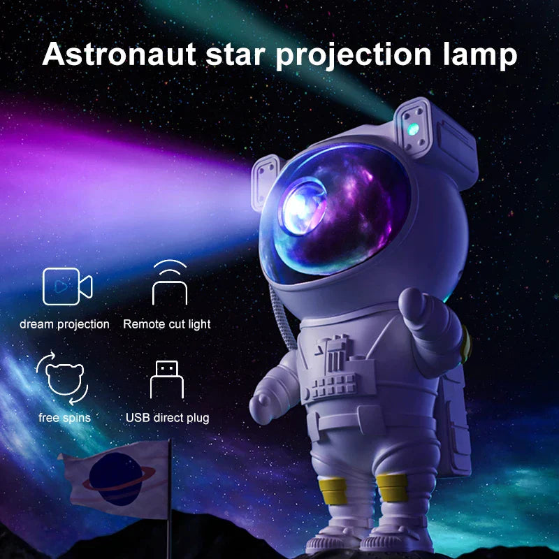 DecorBites™ Astronaut Galaxy Night Light Projector Aurora Borealis Lamp Kids Gift
