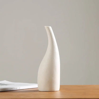 DecorBites™ Japanese Style Ceramic Vases for Modern Home Decor and Artificial Flowers