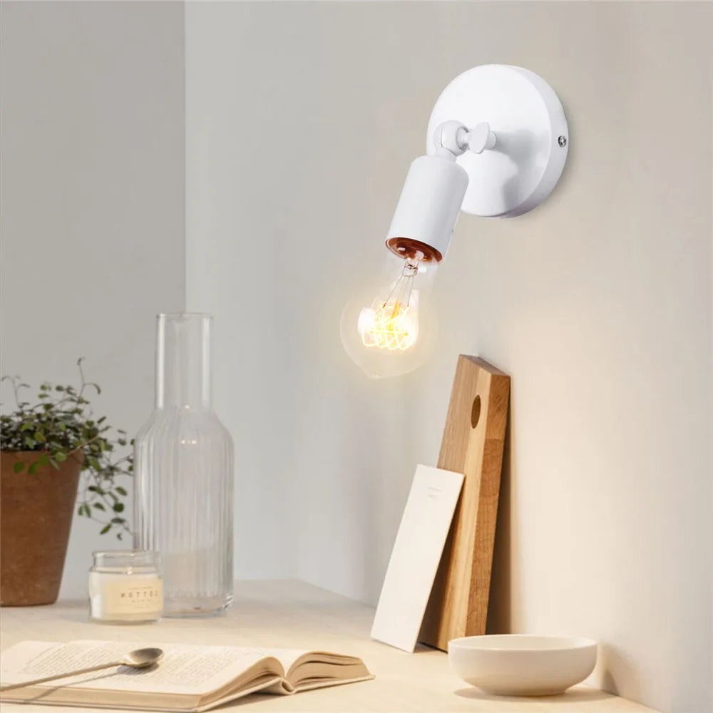 Lámpara de pared LED DecorBites™ de madera de hierro para decoración del hogar en interiores