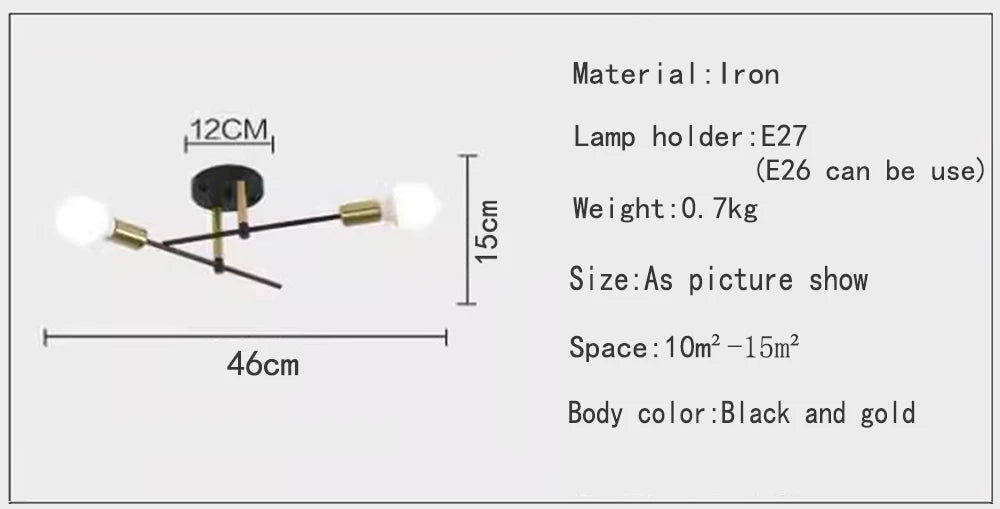Black Industrial Ceiling Lamp