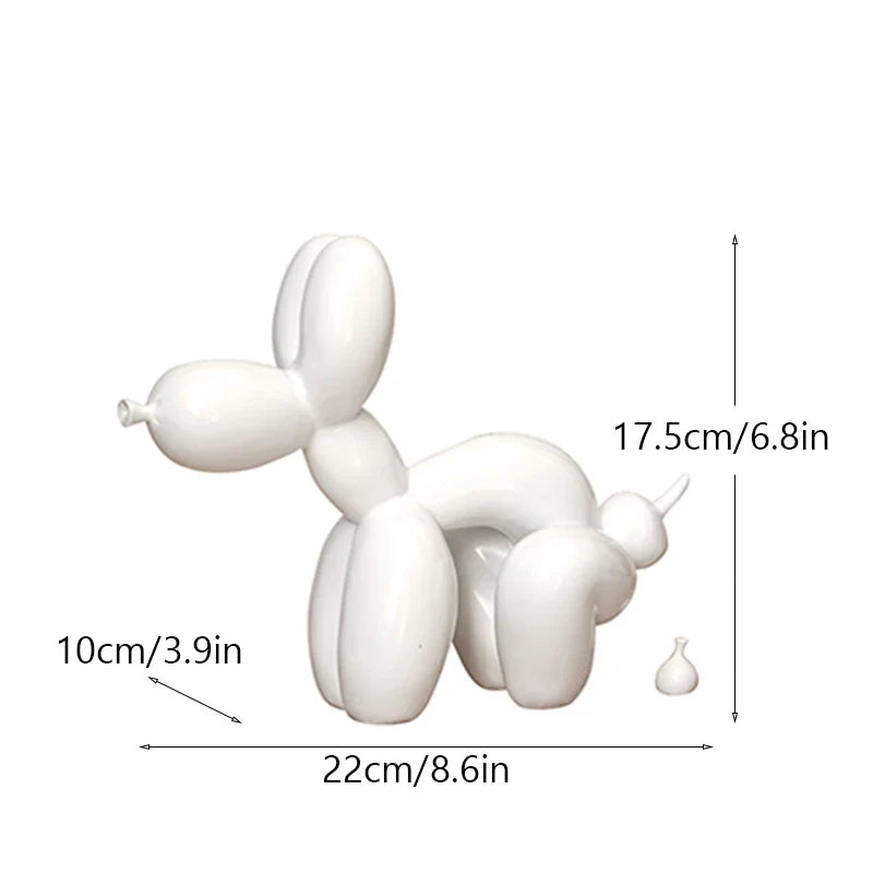 DecorBites™ Dog Balloon Poop Resin Sculpture Funny Pop Art Statue Home Decor