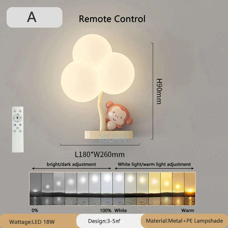 DecorBites™ Cloud Shape LED Baby Room Wall Lamp - Eye Care Bedroom Fixture
