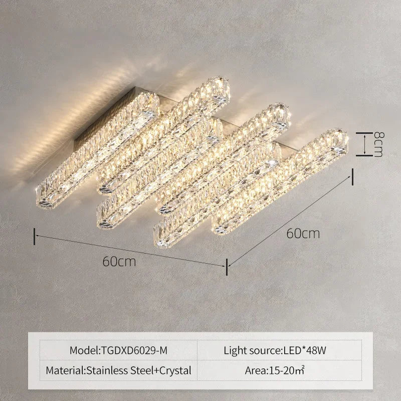 DecorBites™ Crystal Ceiling Chandelier Light - Modern Luxury Dimmable LED Luminaire