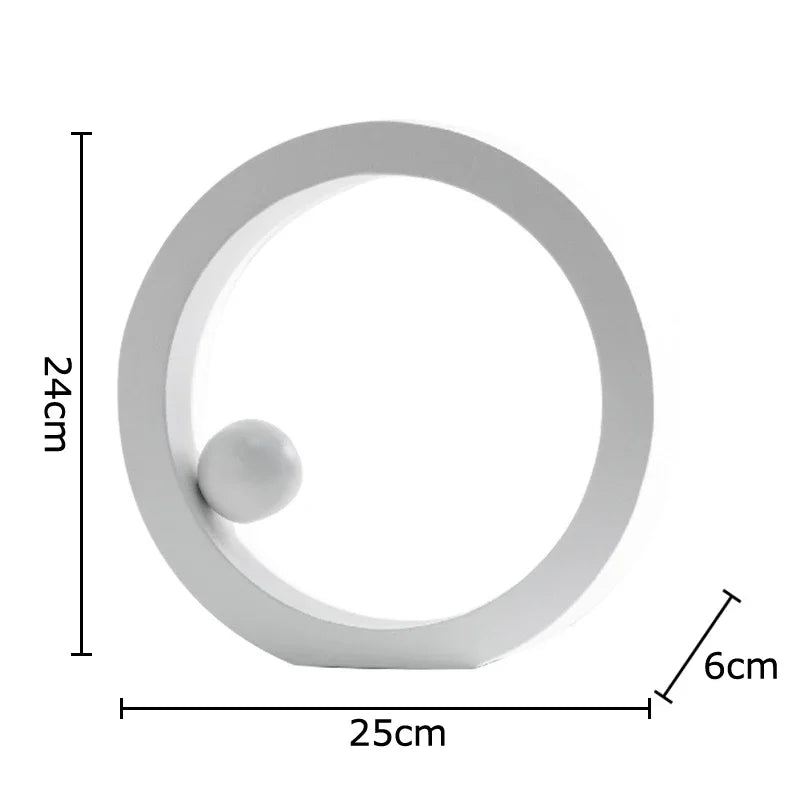 DecorBites™ Geometric Circle Desk Ornament Minimalist Modern Abstract Art Aesthetic Decor