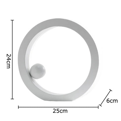 DecorBites™ Geometric Circle Desk Ornament Minimalist Modern Abstract Art Aesthetic Decor