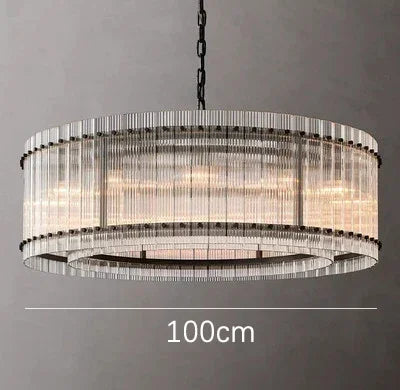 DecorBites™ Gold Double Layer Ring Crystal Pendant Light for Bedroom Dining Living Room
