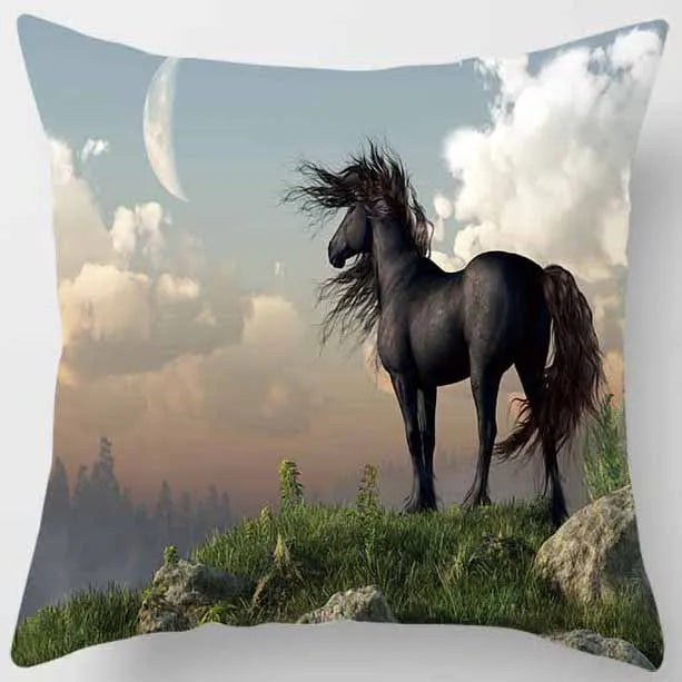 Funda de almohada DecorBites™ con diseño de tigre y león del mundo animal para una decoración adorable en el sofá o la sala de estar.