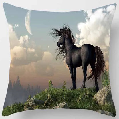 Funda de almohada DecorBites™ con diseño de tigre y león del mundo animal para una decoración adorable en el sofá o la sala de estar.