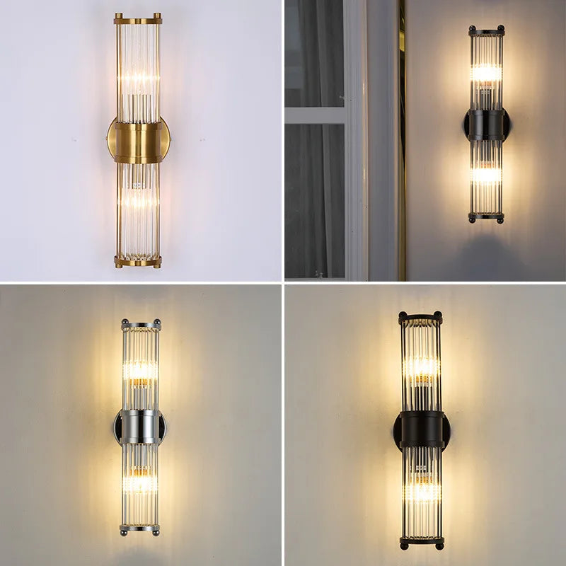 DecorBites™ Glass Rod Wall Sconce Vanity Lights - Up/Down Wall Mounted Lamps