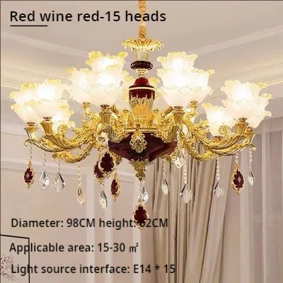 DecorBites™ Elegant Crystal Chandelier Living Room Bedroom Lighting