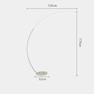 DecorBites™ Arc Shape LED Floor Lamp with Remote Control for Modern Living Room Decor