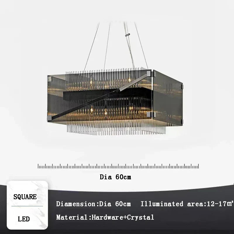 Lámpara de araña colgante de cristal DecorBites™ para una decoración de comedor de lujo