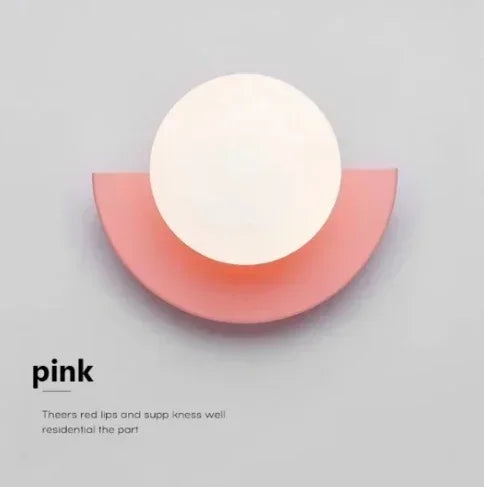 مصباح حائط LED على شكل كرة زجاجية من DecorBites™ لغرفة النوم وغرفة المعيشة والدراسة - بسيط وأنيق