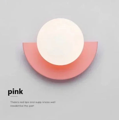 مصباح حائط LED على شكل كرة زجاجية من DecorBites™ لغرفة النوم وغرفة المعيشة والدراسة - بسيط وأنيق