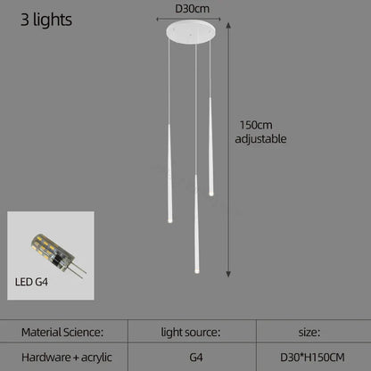 Lámpara de araña cónica DecorBites™ para escaleras, estilo moderno y sencillo, ideal para villas, restaurantes, cocinas, dormitorios y bares.