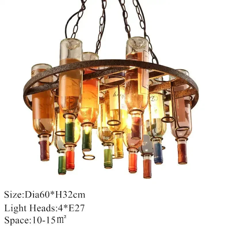 Wine Bottle Chandelier Light