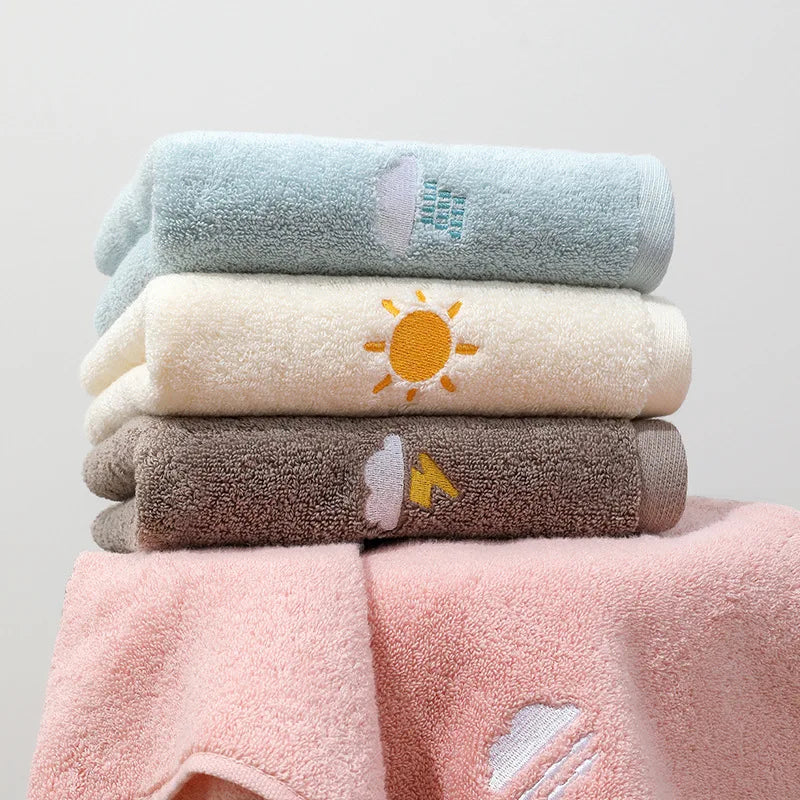 Cotton Weather Embroidery Towel