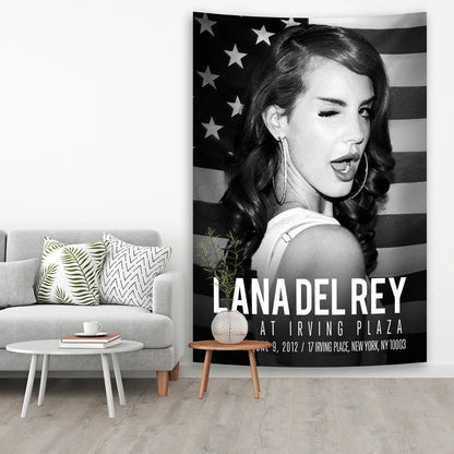 Decobites Lana Del Rey Hippie Aesthetic Tapestry Wall Hanging Home Décor