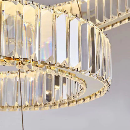 DecorBites™ Crystal Chandelier: Modern Luxury Golden Lighting for Villa, Duplex Hall