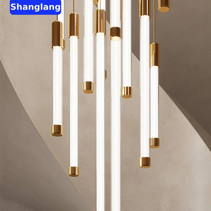 DecorBites™ LED Chandeliers Modern Staircase Ceiling Pendant Lighting Luxury Living Room Decor