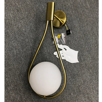 DecorBites™ Brass Glass Wall Lamp for Nordic Modern Bedroom Lighting