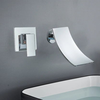 DecorBites™ Gold Waterfall Wall Mount Faucet for Bathroom Basin Mixer Tap