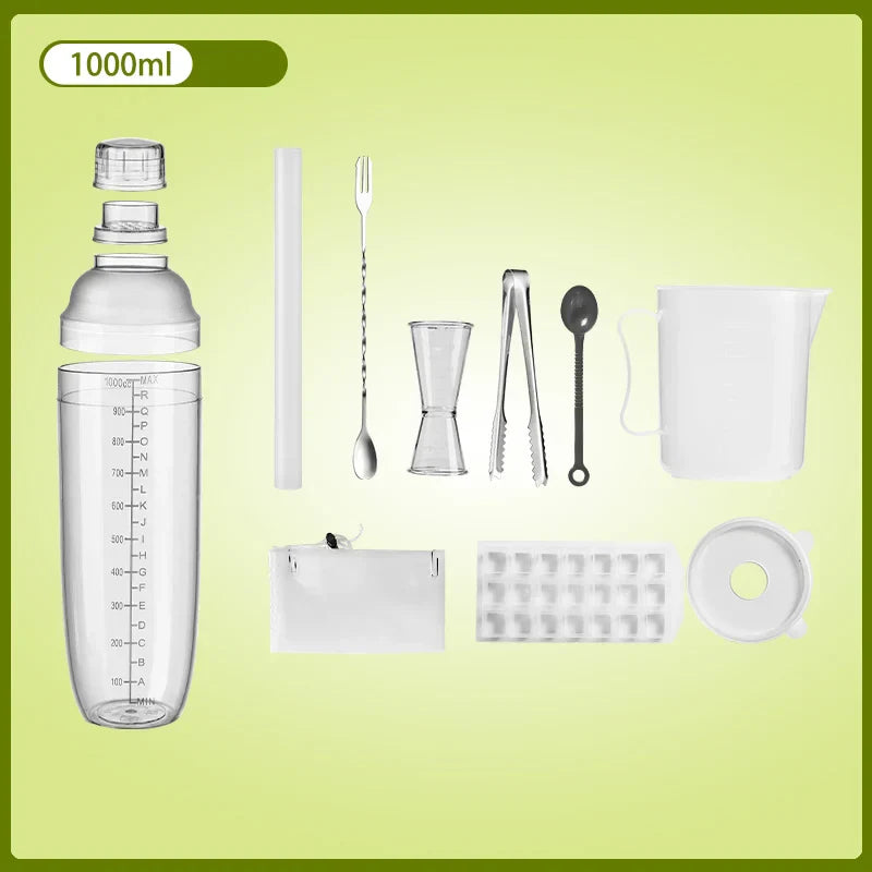 DecorBites™ Cocktail Shaker: Bartender's Beverage Mixer for Champagne & Cocktails