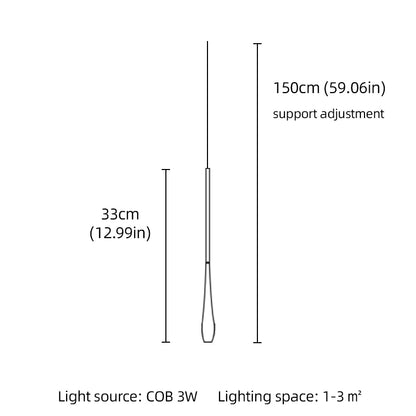 Droplet Aluminum Pendant Light With Remote Dimming