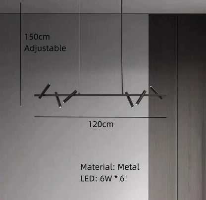 ثريا DecorBites™ المعدنية السوداء: إضاءة معلقة بسيطة لغرفة الطعام والمطبخ وغرفة النوم.