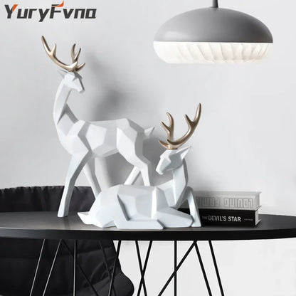 DecorBites™ Deer Sculpture: Elegant Living Room Table Decoration & Christmas Gift