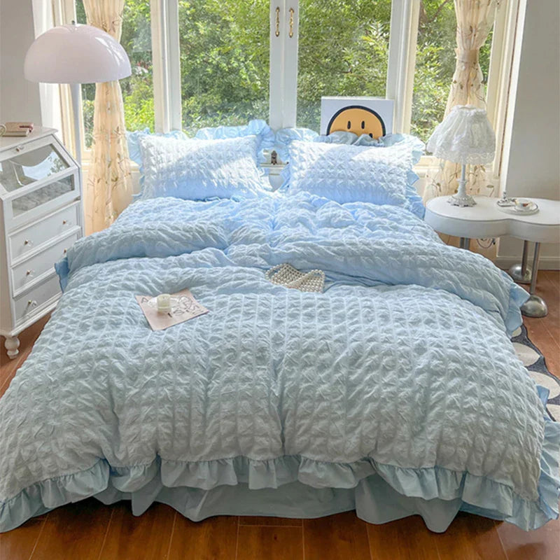 Solid Cotton Duvet Set