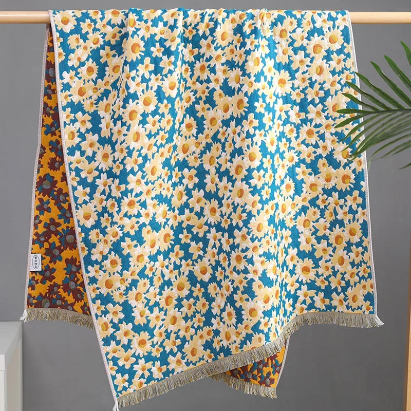 DecorBites™ Country Flowers Cotton Bath Towel