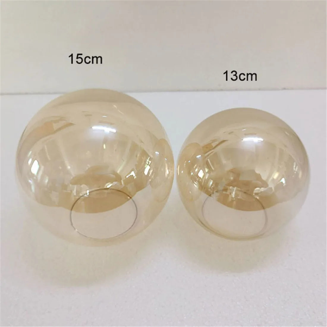 DecorBites™ Glass Shade Replacement for Magic Bean Lighting, 7cm Opening, Smoke Grey Amber Cognac