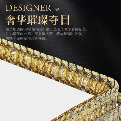 DecorBites™ Crystal Round LED Ceiling Light in Shiny Room Style