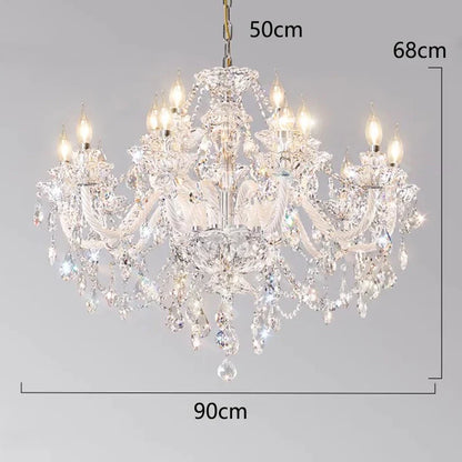 DecorBites™ Crystal Chandelier: Modern Home Decoration Pendant Lights for Living & Dining Room
