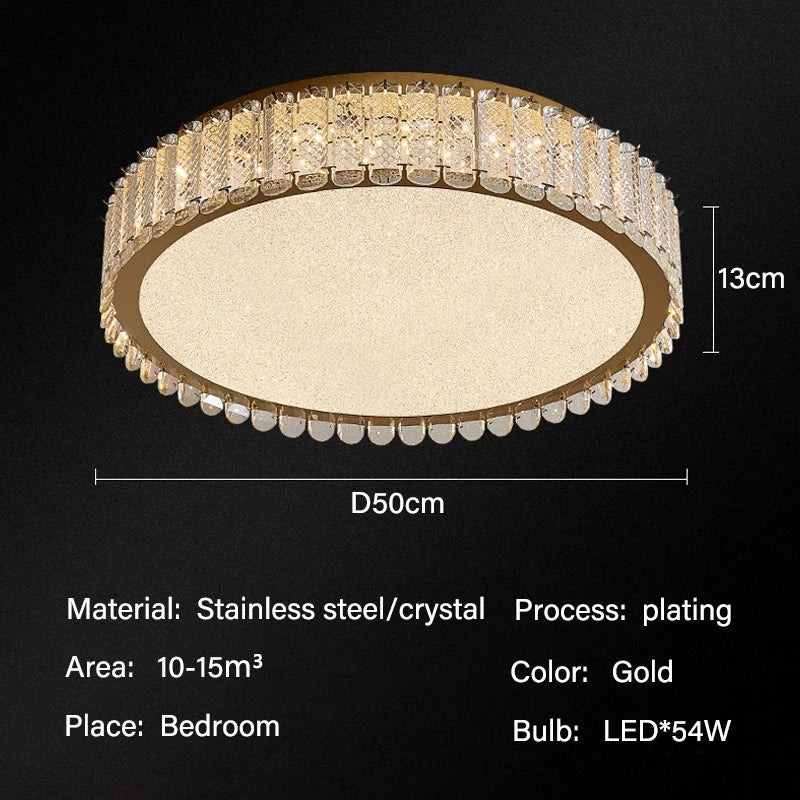DecorBites™ Crystal LED Ceiling Lights: Modern Home Lighting Fixture for Living, Dining, Kitchen, Bedroom