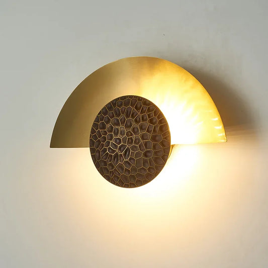DecorBites™ Half Moon LED Wall Lamp | Modern Resin Iron Sconce for Living Room, Bedroom, Aisle