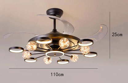 DecorBites™ Kids Bedroom Ceiling Fan with Remote Control & LED Light