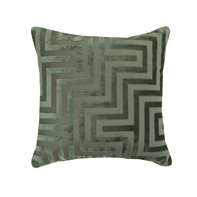غطاء وسادة فاخر مزدوج الجوانب بتصميم هندسي من ديكوربايتس™
