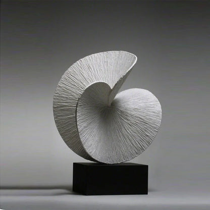 DecorBites™ Golden Ring Black and White Striped Abstract Resin Figurines Home Decor