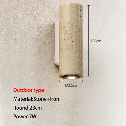 DecorBites™ LED Outdoor Wall Lamp Wabi-sabi Style Courtyard Stone Lights for Garden