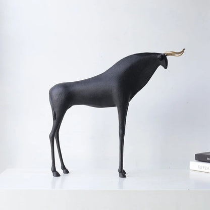 DecorBites™ Iron Horse Figurine: Abstract Animal Cattle Ornament for Home Decor