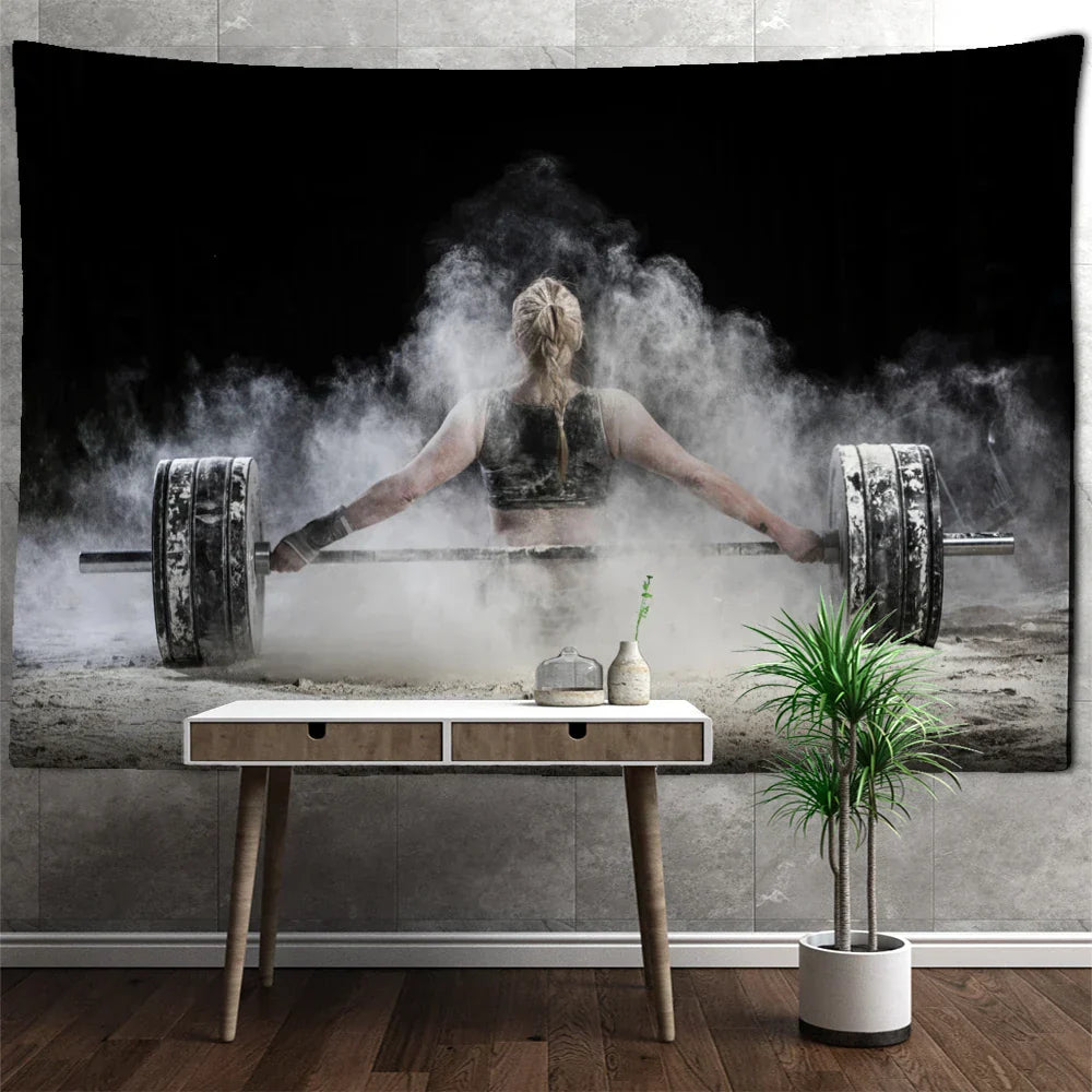 Decobites Muscle Men & Women Tapestry Wall Hanging: Psychedelic Witchcraft Art Decor