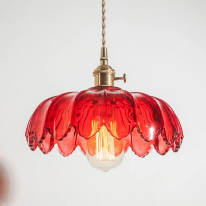 DecorBites™ Brass Glass LED Pendant Lamp for Cafe Bar Restaurant Bedroom Loft